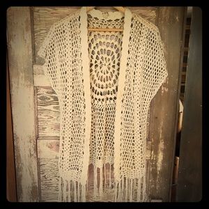 Vintage white crochet top